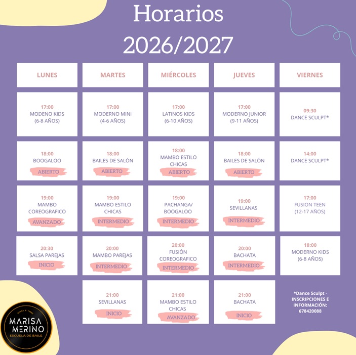 Horarios 2026-2027